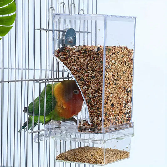 Automatic No-Spill Transparent Bird Feeder