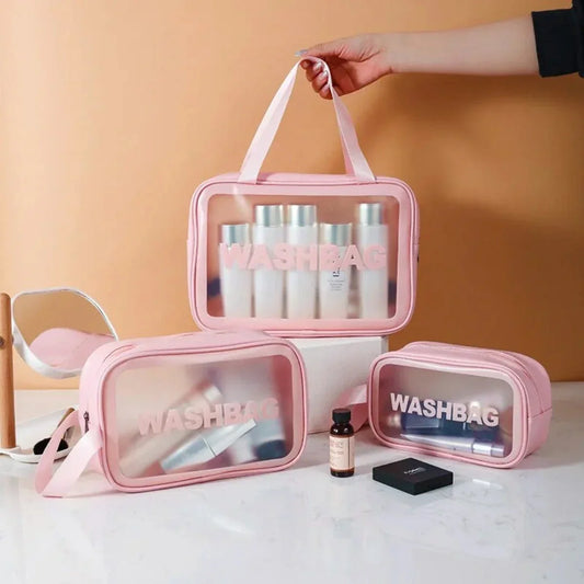 3-Piece Waterproof Travel Cosmetic Organiser