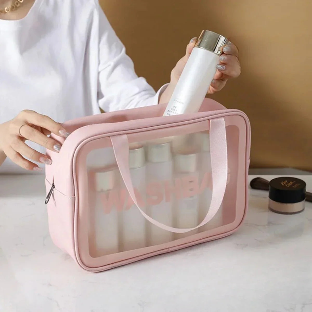 3-Piece Waterproof Travel Cosmetic Organiser