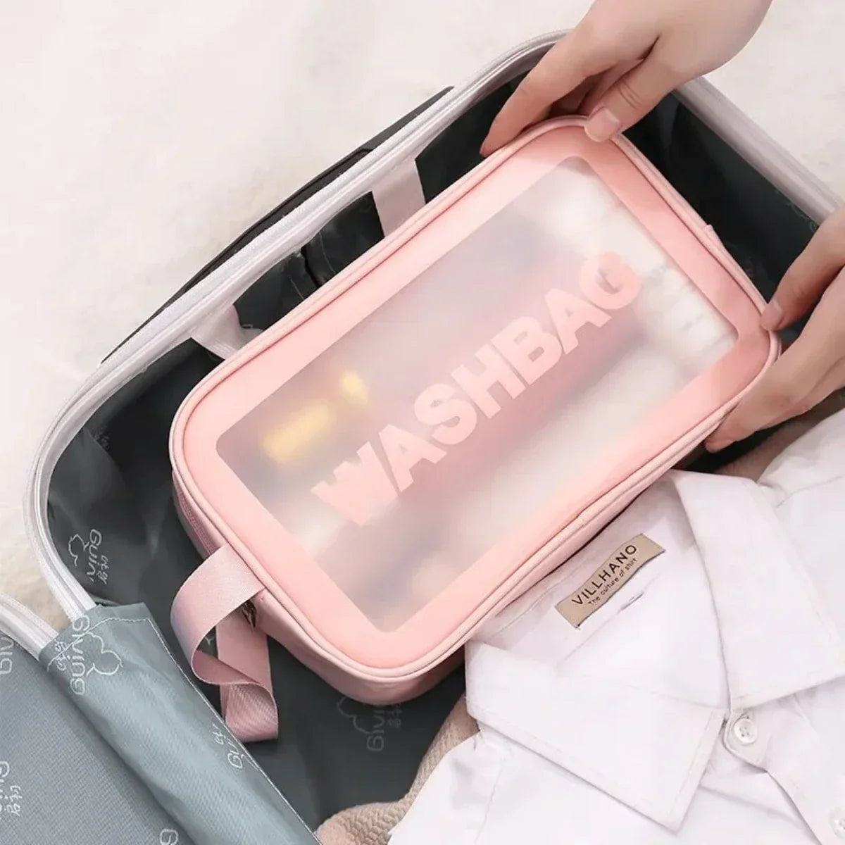 3-Piece Waterproof Travel Cosmetic Organiser