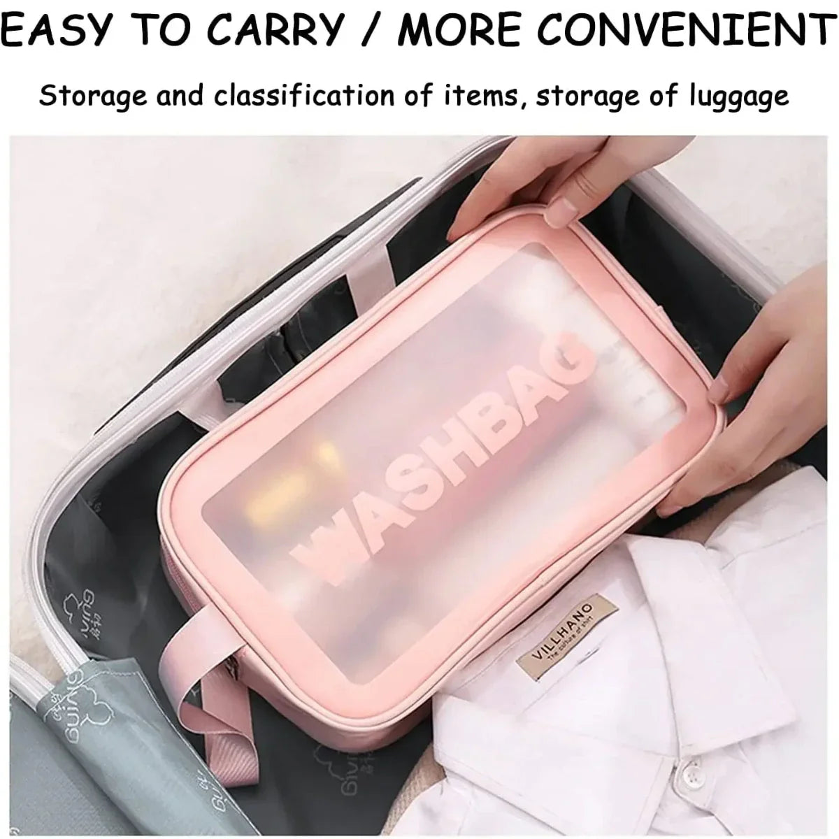 3-Piece Waterproof Travel Cosmetic Organiser
