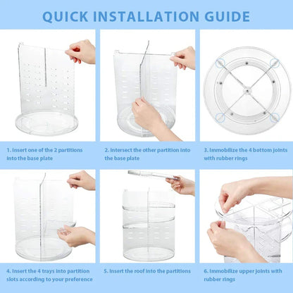 360° Rotating Makeup Organizer