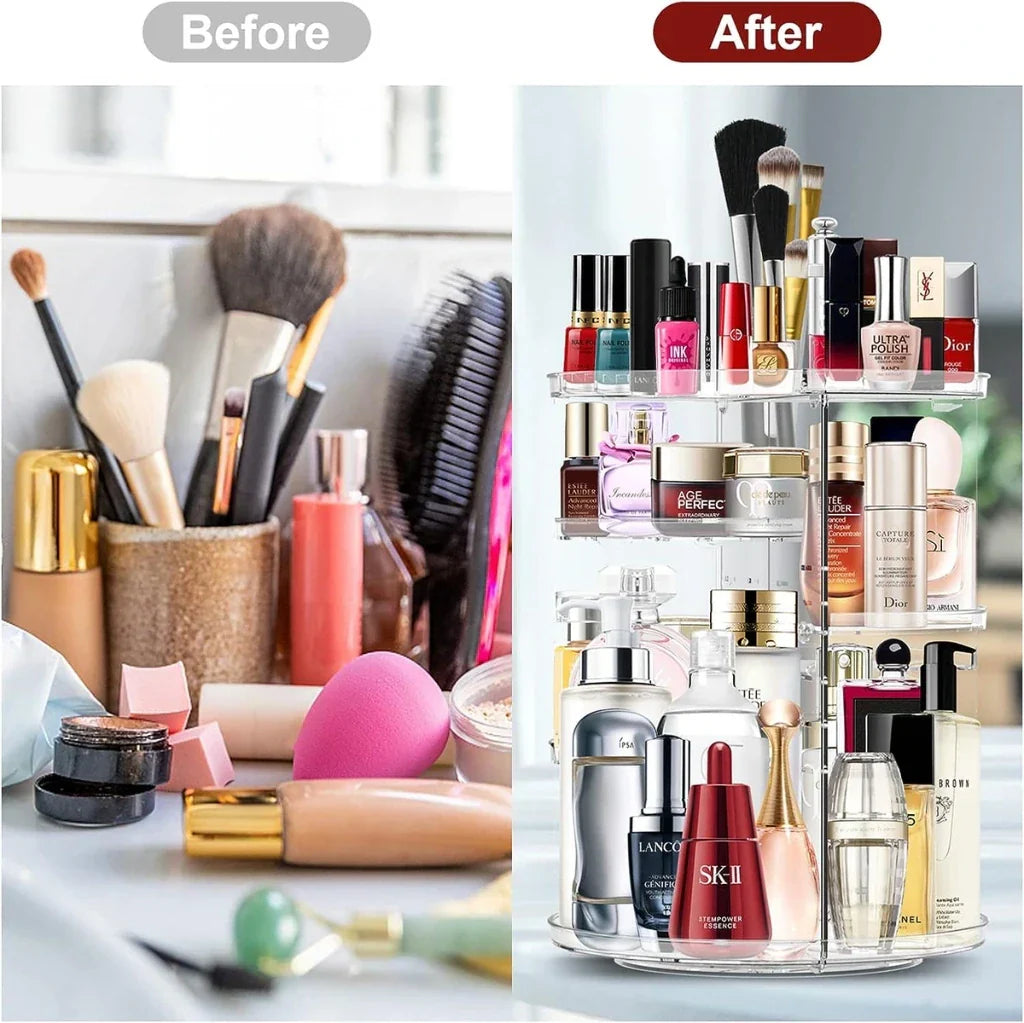 360° Rotating Makeup Organizer