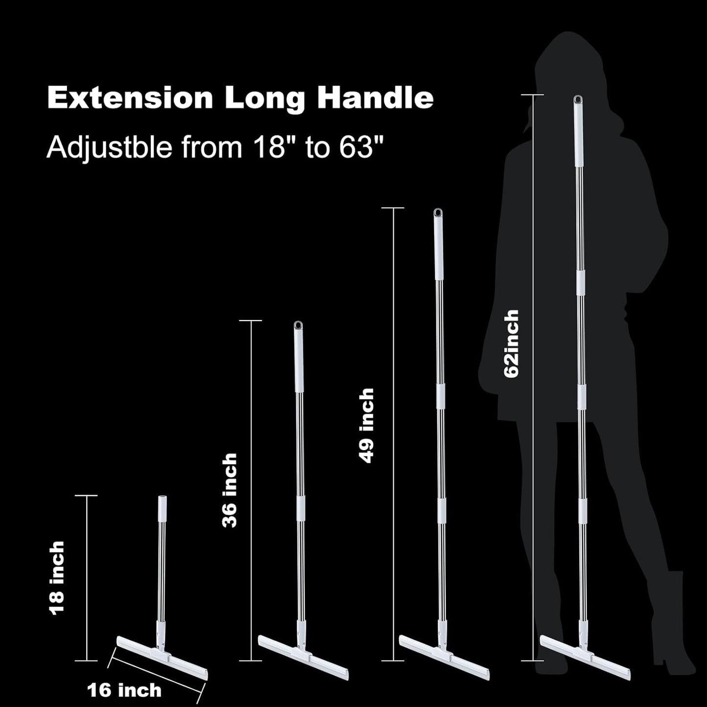 Multipurpose Wiper | Adjustable Silicon Blade | 180° Rotating Head