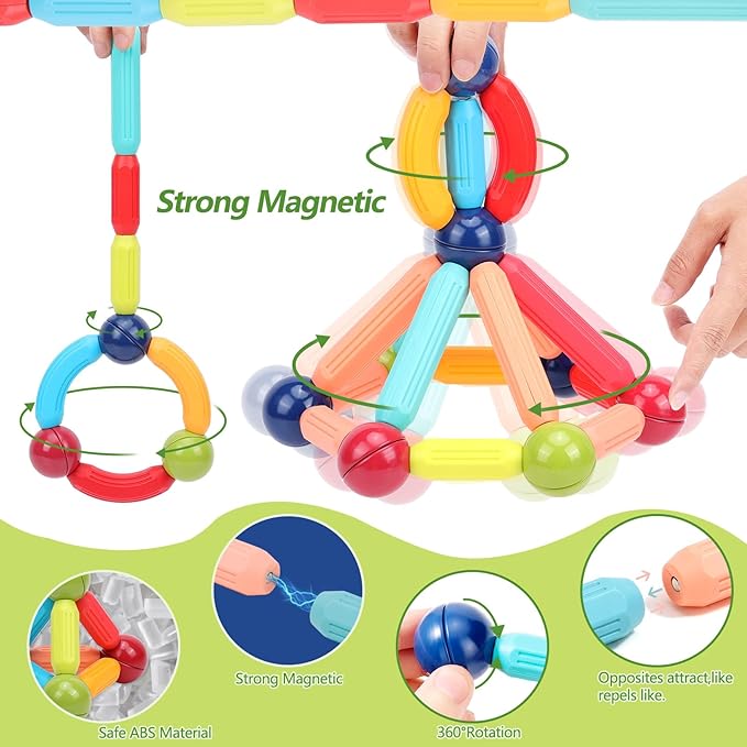 Magnetic Sticks Building Blocks For Kids Early Development