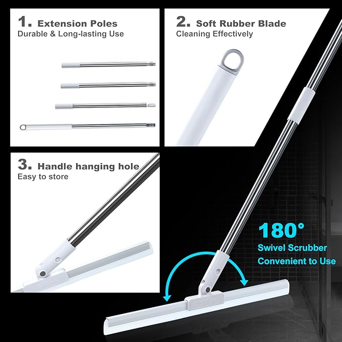 Multipurpose Wiper | Adjustable Silicon Blade | 180° Rotating Head