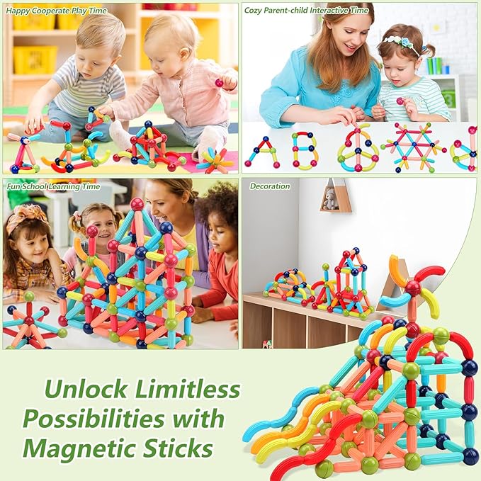 Magnetic Sticks Building Blocks For Kids Early Development