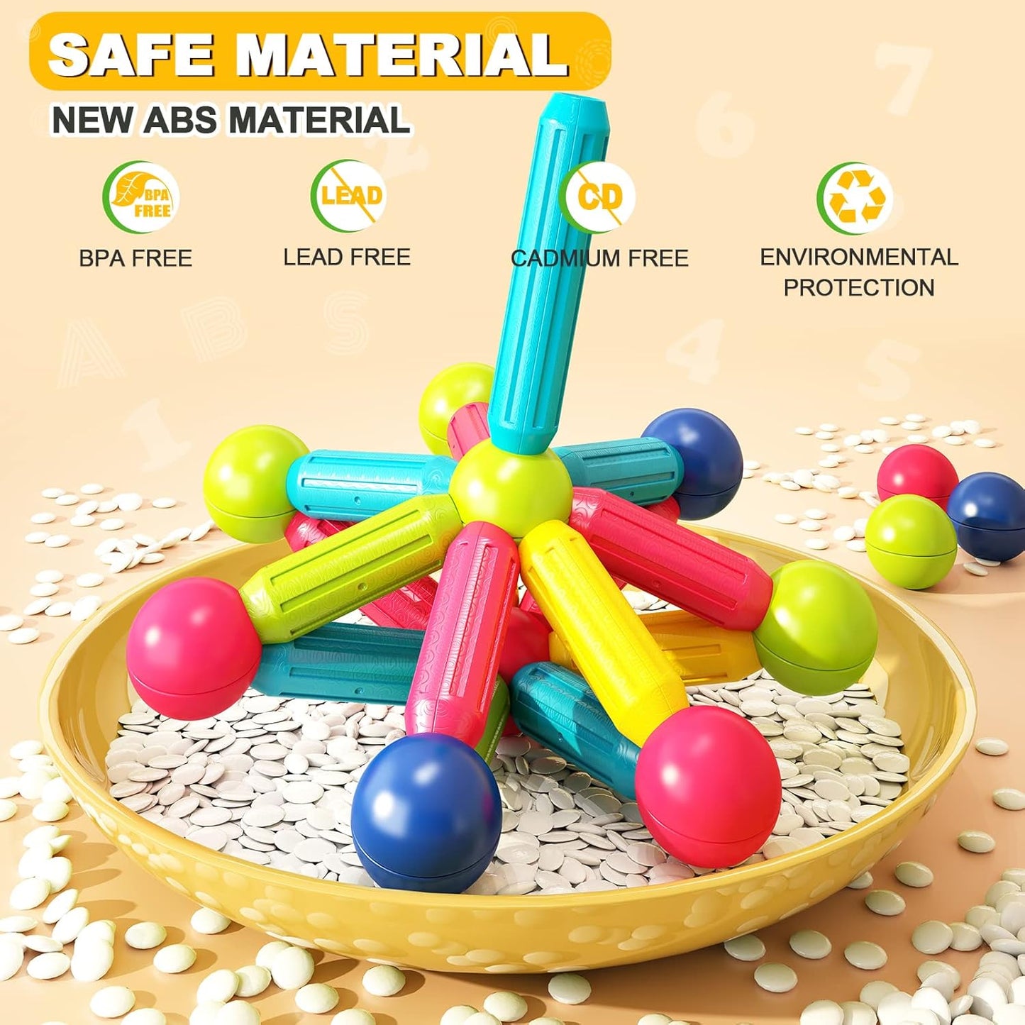 Magnetic Sticks Building Blocks For Kids Early Development
