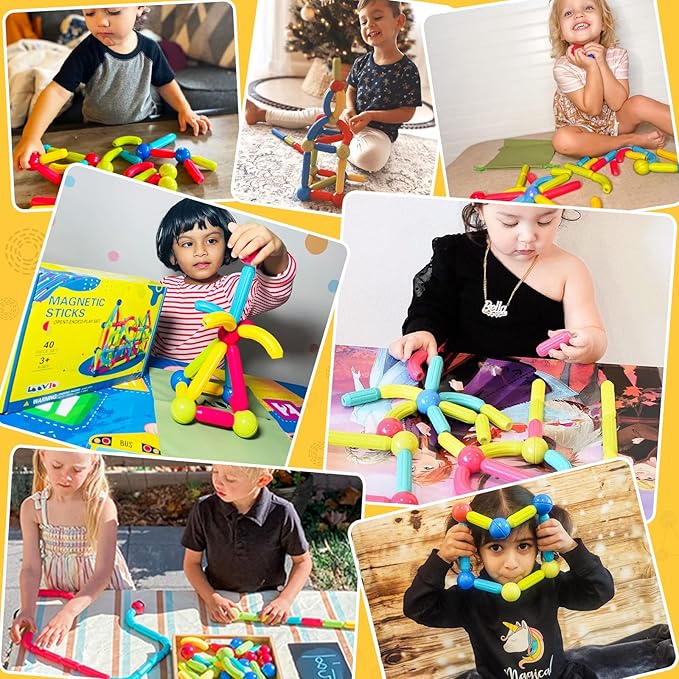 Magnetic Sticks Building Blocks For Kids Early Development