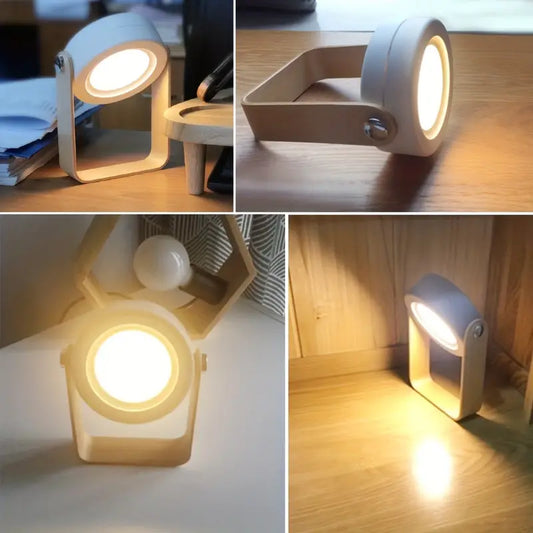 Wood Handle Foldable Night Lights Reading Lamp Portable Lantern Lamp