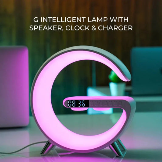 G Intelligent Lamp with Speaker, Clock and Charger