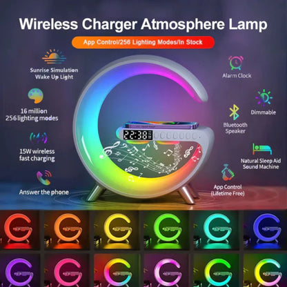 G Intelligent Lamp with Speaker, Clock and Charger
