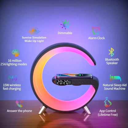 G Intelligent Lamp with Speaker, Clock and Charger