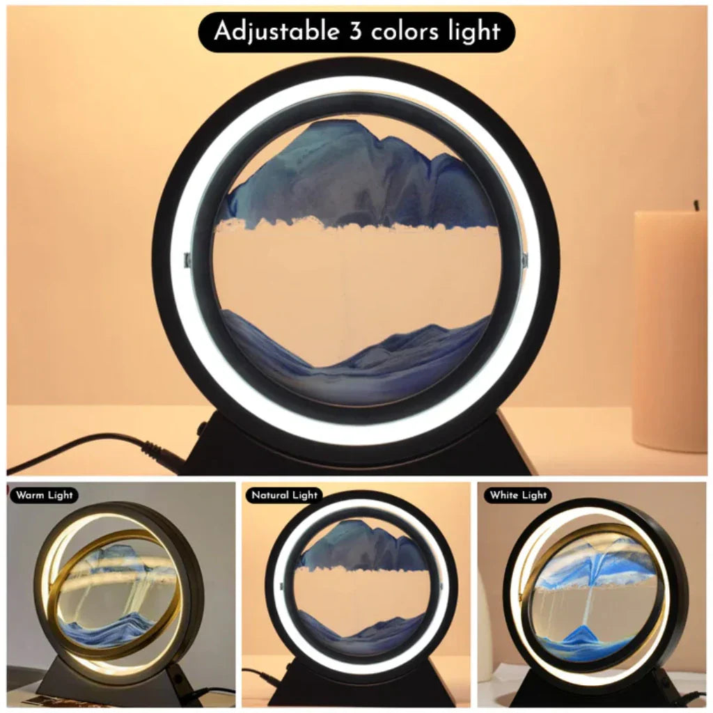 Rotating Sandscape Decorative Lamp