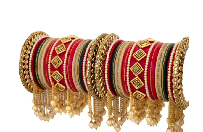 Traditional Red Dulhan Bangles Set