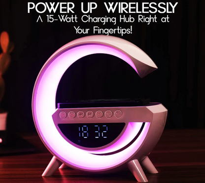 G-Shape LED Wireless Charging Speaker Lamp
