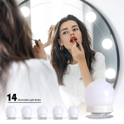 Hollywood Led Vanity Mirror Lights - 14 LED Bulbs
