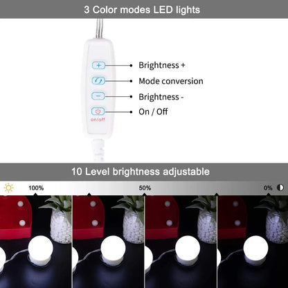 Hollywood Led Vanity Mirror Lights - 14 LED Bulbs