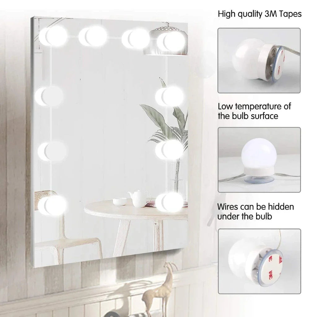 Hollywood Led Vanity Mirror Lights - 14 LED Bulbs