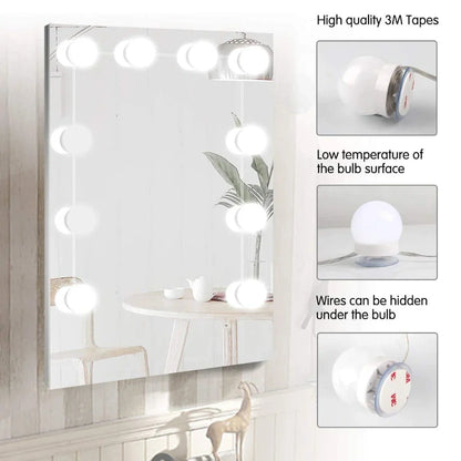 Hollywood Led Vanity Mirror Lights - 14 LED Bulbs