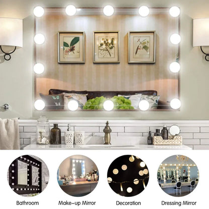 Hollywood Led Vanity Mirror Lights - 14 LED Bulbs