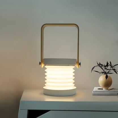 Wood Handle Foldable Night Lights Reading Lamp Portable Lantern Lamp