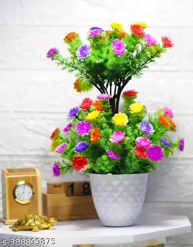 Artificial Flower Plant with Plot